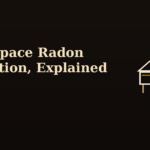 Illustration of a house cross-section over a crawlspace with a vapor barrier
